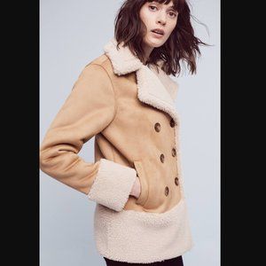 Mother faux shearling jacket in bundled up small